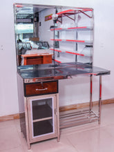 Load image into Gallery viewer, Stainless Steel Salon Mirror With Lockers