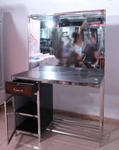 Load image into Gallery viewer, Stainless Steel Salon Mirror With Lockers