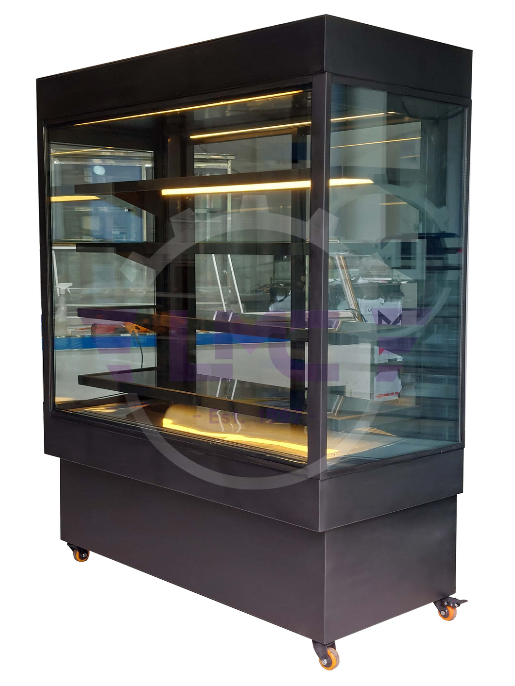 Upright Cake Display Chiller - Cooler - 4 Shelves - Painted Base