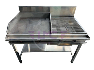 Stainless Steel Kottu/Dosa/Roti Grill with BBQ Grill Combination Stove