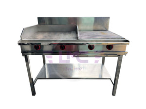 Stainless Steel Kottu/Dosa/Roti Grill with BBQ Grill Combination Stove