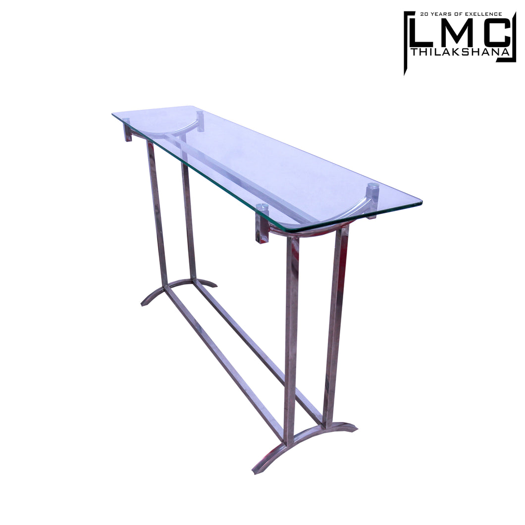 Stainless Steel Juice Bar Table - Glass Top