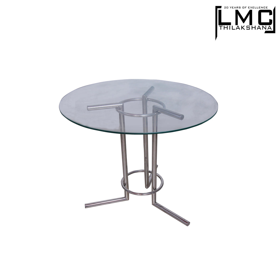 Stainless Steel Table - Glass Top