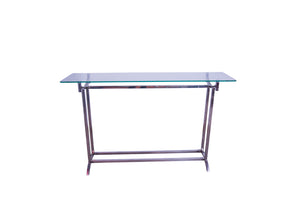 Stainless Steel Juice Bar Table - Glass Top
